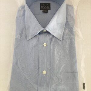 Jos A Bank Men Dress Shirt Light Blue Stripe Size 16-32 NWT